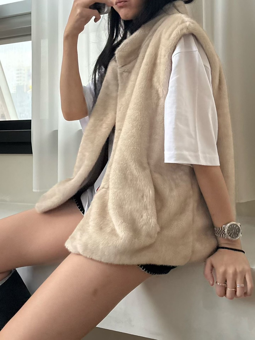 ADDICTED東大門㊣代購女士新品真品推薦人氣時尚職業馬甲貂皮ADDICTED馬甲