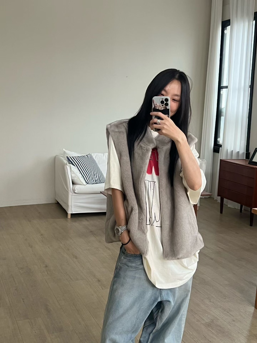 ADDICTED東大門㊣代購女士新品真品推薦人氣時尚職業馬甲貂皮ADDICTED馬甲