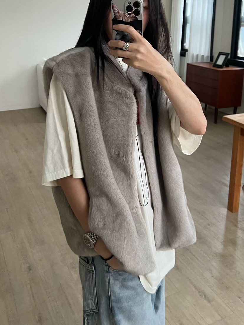 ADDICTED東大門㊣代購女士新品真品推薦人氣時尚職業馬甲貂皮ADDICTED馬甲