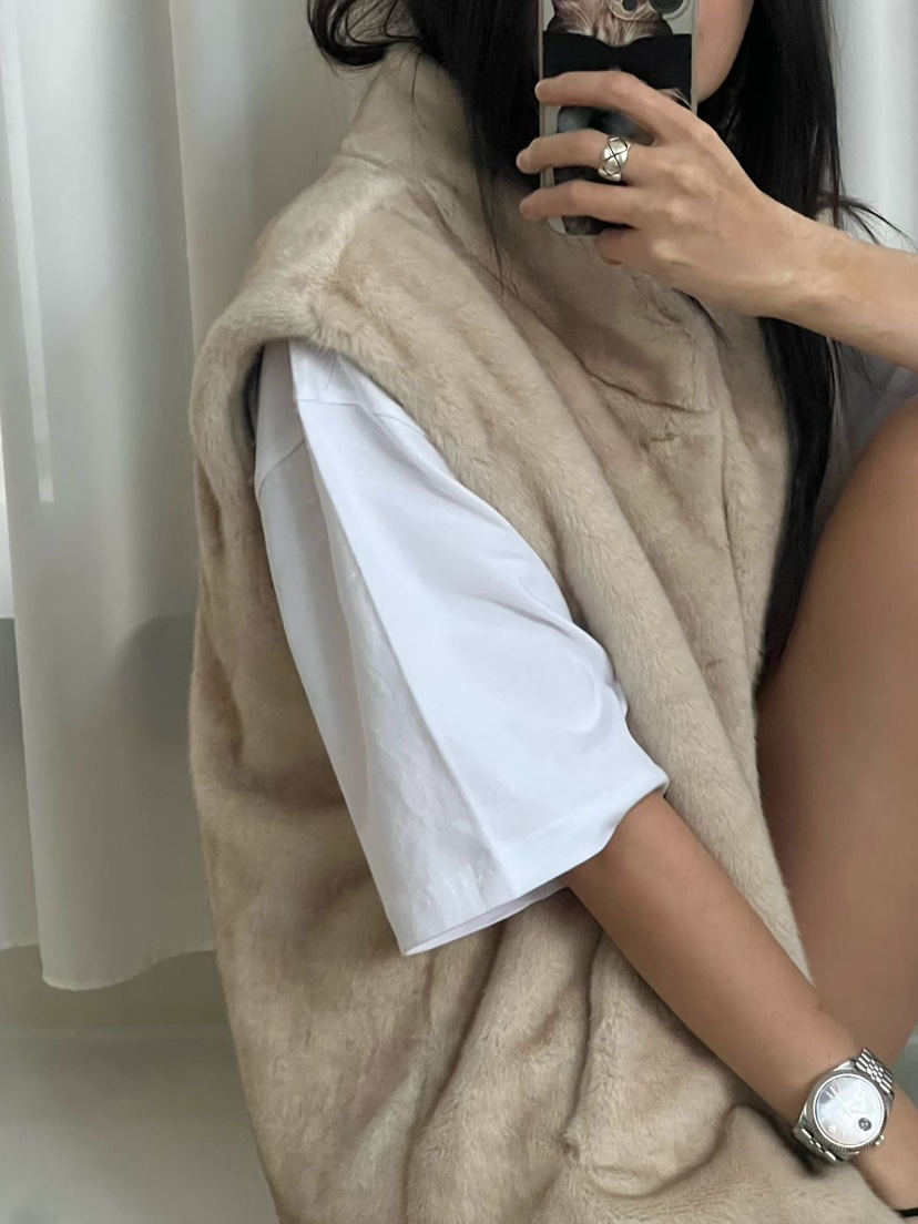 ADDICTED東大門㊣代購女士新品真品推薦人氣時尚職業馬甲貂皮ADDICTED馬甲