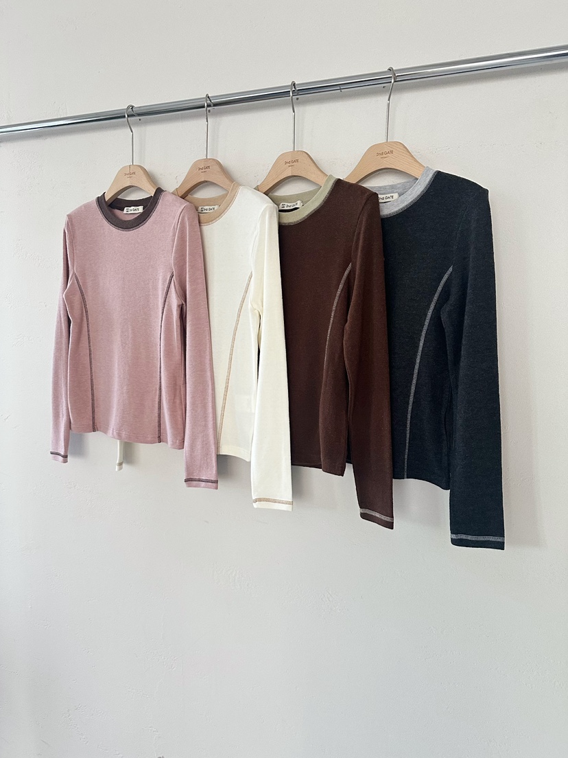 2ND GATE韓國直郵㊣女裝新款時尚人氣真品25秋冬熱賣長袖T恤2ND GATE長袖T恤