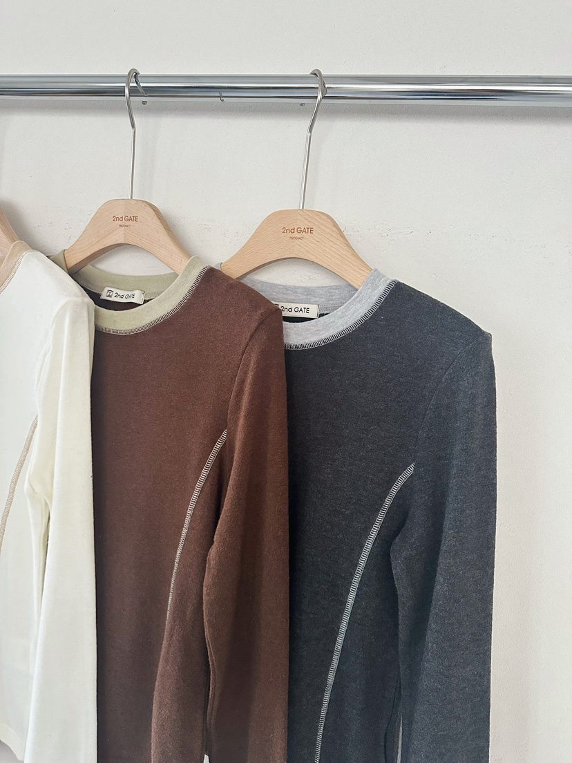 2ND GATE韓國直郵㊣女裝新款時尚人氣真品25秋冬熱賣長袖T恤2ND GATE長袖T恤