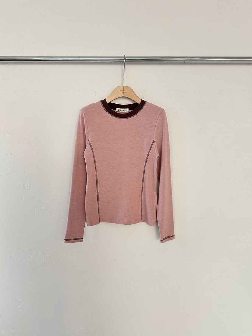 2ND GATE韓國直郵㊣女裝新款時尚人氣真品25秋冬熱賣長袖T恤2ND GATE長袖T恤圖色1