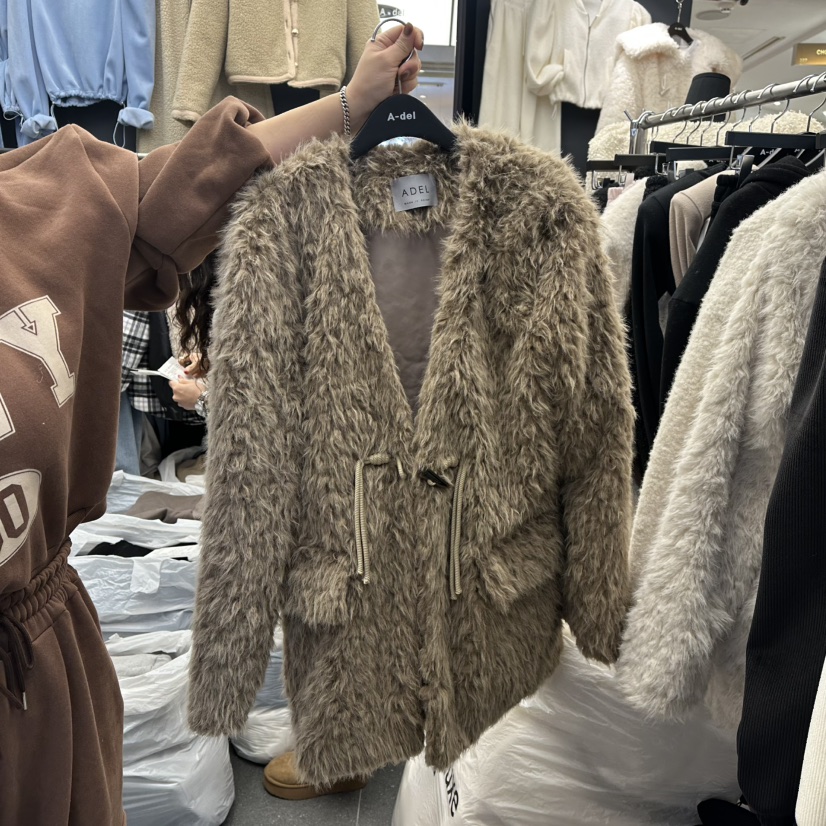 A-DEL韓國代購㊣女士新款推薦時尚人氣熱賣短款大衣不含內搭A-DEL短款大衣圖色2