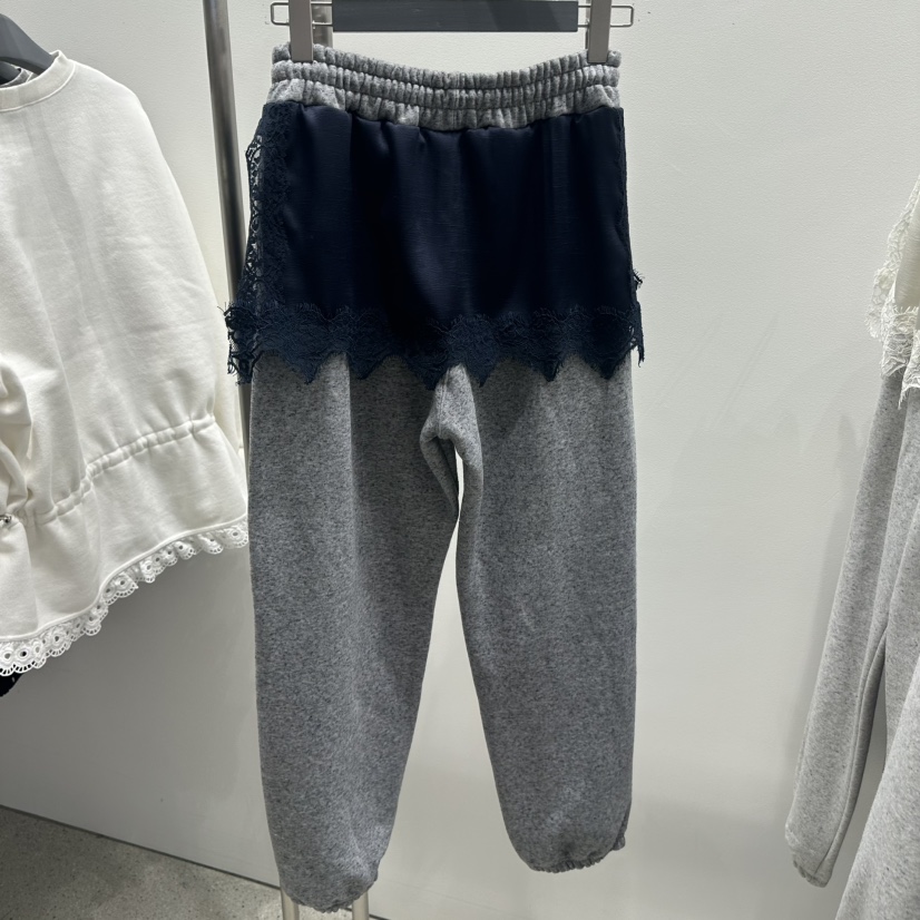 TARABY MOTION東大門㊣實拍女裝新款熱賣休閑休閑褲加絨蕾絲TARABY MOTION休閑褲