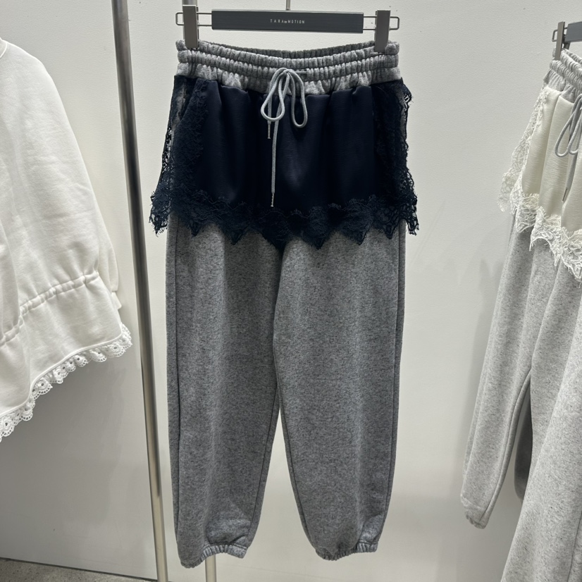 TARABY MOTION東大門㊣實拍女裝新款熱賣休閑休閑褲加絨蕾絲TARABY MOTION休閑褲圖色2