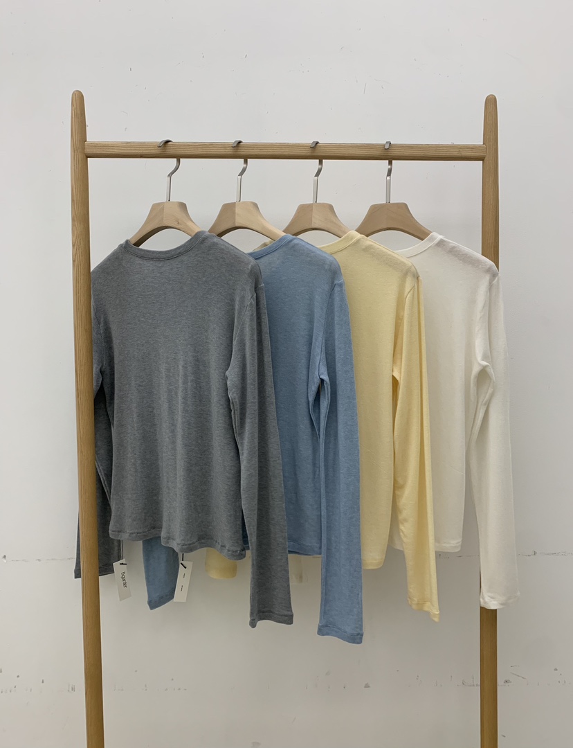 B_GARDER東大門㊣直郵女裝新款休閑熱賣職業人氣長袖T恤絲綢B.GARDER長袖T恤