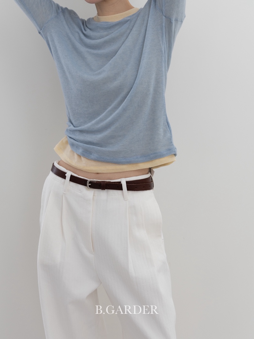 B_GARDER東大門㊣直郵女裝新款休閑熱賣職業人氣長袖T恤絲綢B.GARDER長袖T恤