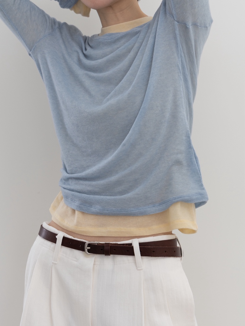 B_GARDER東大門㊣直郵女裝新款休閑熱賣職業人氣長袖T恤絲綢B.GARDER長袖T恤