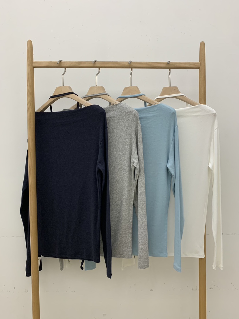 B_GARDER東大門㊣實拍女士新品休閑25秋冬真品職業時尚長袖T恤B.GARDER長袖T恤