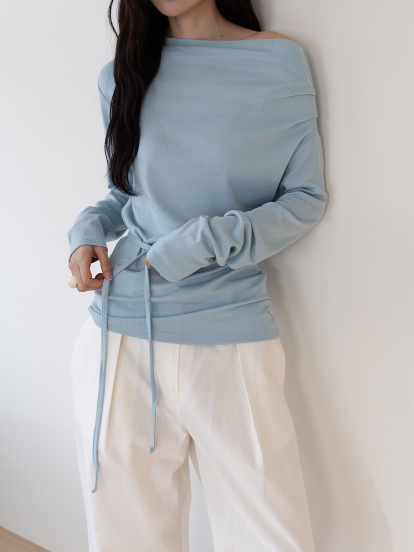 B_GARDER東大門㊣實拍女士新品休閑25秋冬真品職業時尚長袖T恤B.GARDER長袖T恤