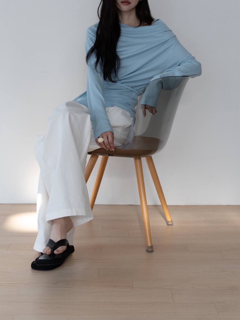 B_GARDER東大門㊣實拍女士新品休閑25秋冬真品職業時尚長袖T恤B.GARDER長袖T恤