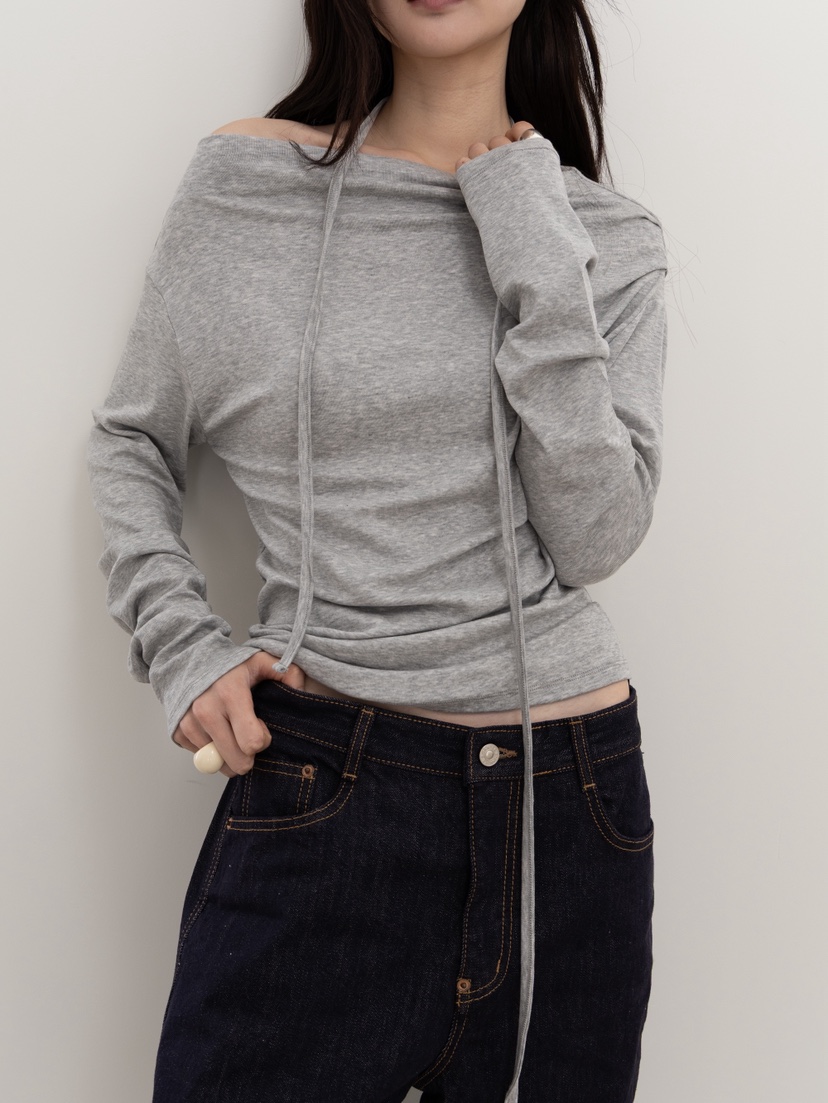 B_GARDER東大門㊣實拍女士新品休閑25秋冬真品職業時尚長袖T恤B.GARDER長袖T恤