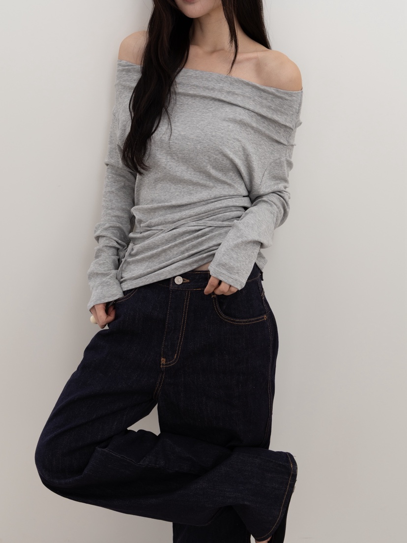 B_GARDER東大門㊣實拍女士新品休閑25秋冬真品職業時尚長袖T恤B.GARDER長袖T恤