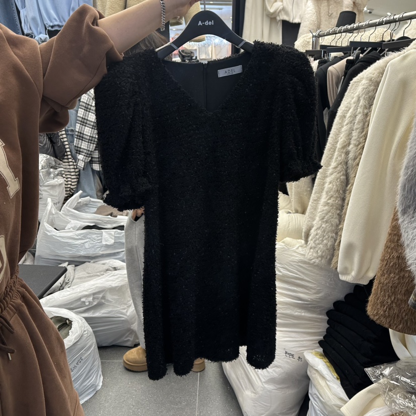 A-DEL韓國代購㊣女裝新品時尚25秋冬休閑推薦職業熱賣連衣裙A-DEL連衣裙圖色1