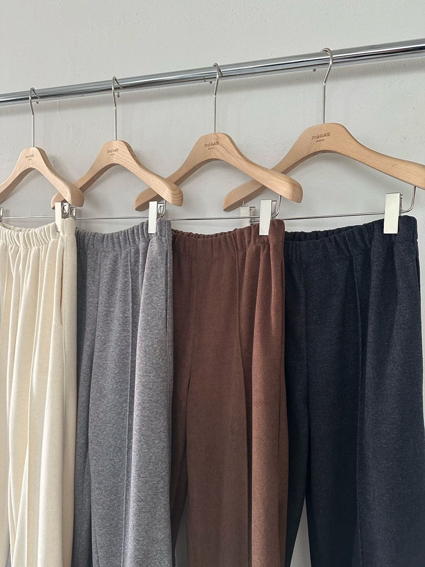 2ND GATE東大門㊣直郵女裝新品人氣時尚真品休閑褲天鵝絨羊毛2ND GATE休閑褲