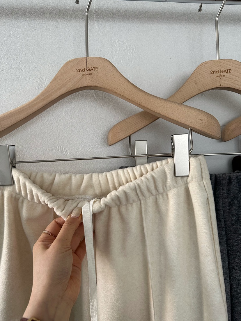 2ND GATE東大門㊣直郵女裝新品人氣時尚真品休閑褲天鵝絨羊毛2ND GATE休閑褲