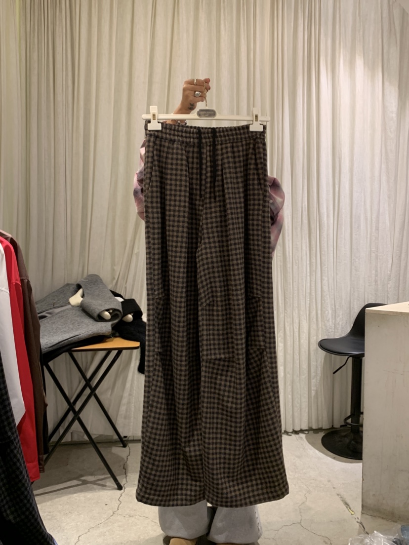 PAPERMOON東大門㊣代購女裝新款休閑推薦職業25秋冬休閑褲格子paper moon休閑褲圖色2