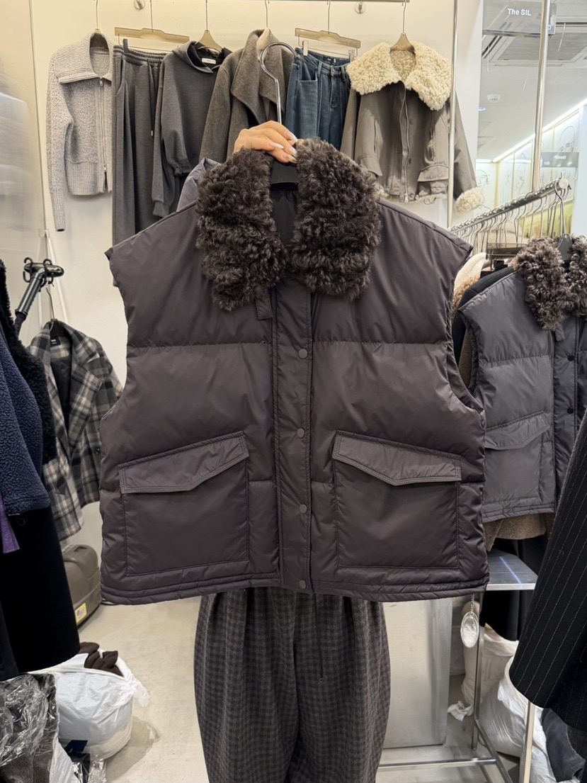 THE SIL韓國代購㊣女士新品職業人氣休閑熱賣推薦時尚馬甲絨THE SIL/1 2ILLY馬甲圖色2