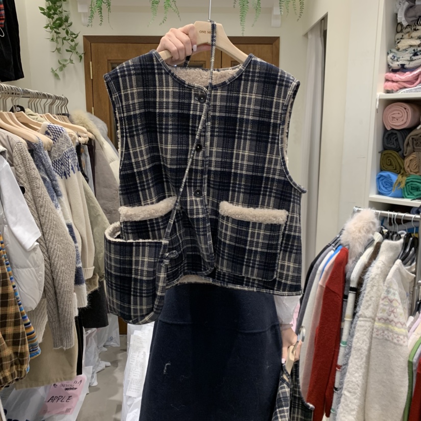 ONE MONE韓國代購㊣女裝新款休閑推薦職業時尚套裝含包格子ONE MONE套裝圖色2