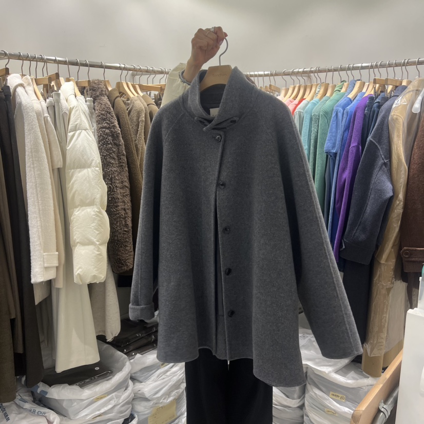 SENDTWO東大門㊣代購女裝新款熱賣25秋冬休閑時尚中長款大衣SENDTWO中長款大衣圖色3