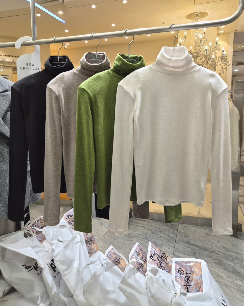 WORK SHOP東大門㊣實拍女裝新品人氣休閑長袖T恤安哥拉保暖Work_shop長袖T恤