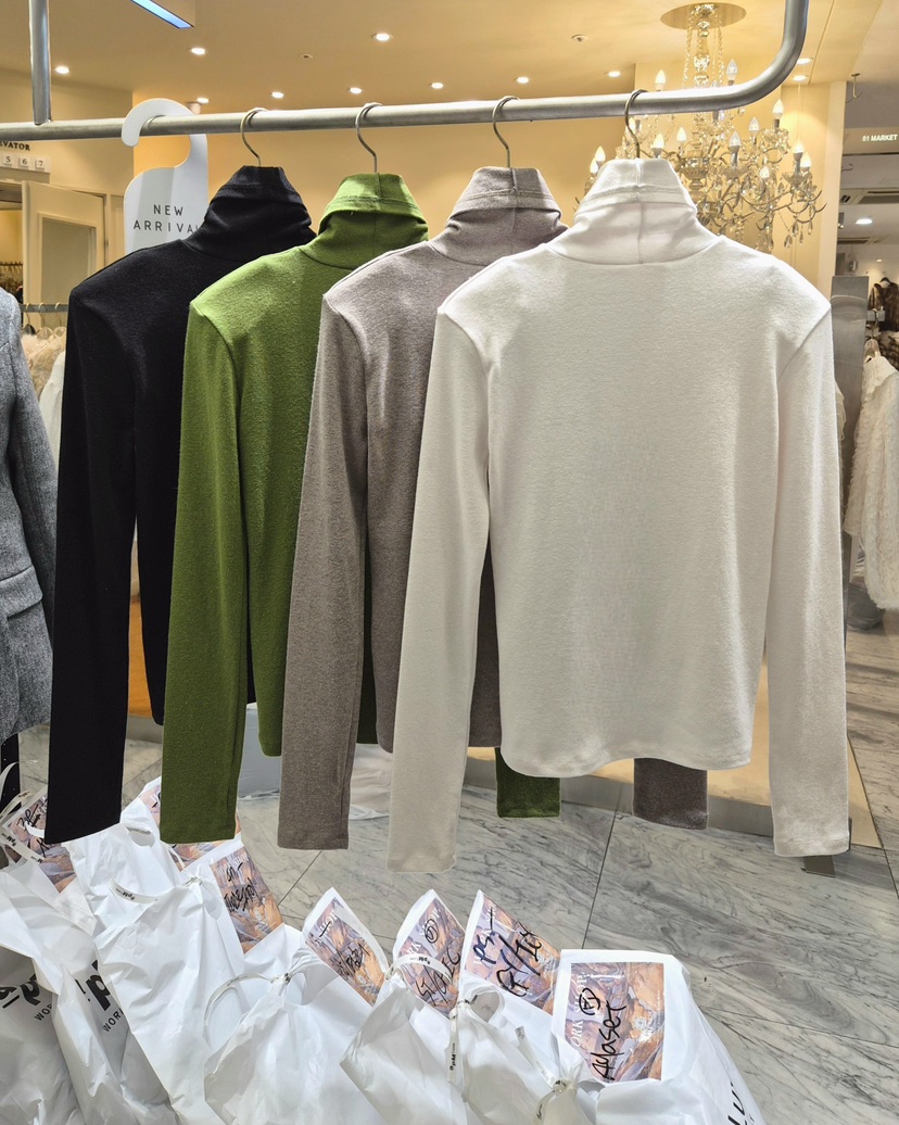 WORK SHOP東大門㊣實拍女裝新品人氣休閑長袖T恤安哥拉保暖Work_shop長袖T恤