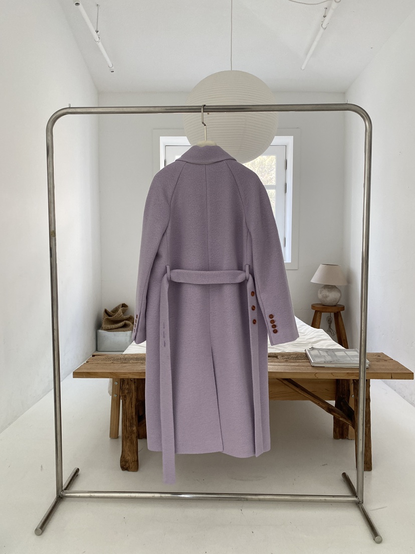 BOHEME韓國直郵㊣女裝新品真品時尚推薦25秋冬中長款大衣羊毛BOHEME中長款大衣