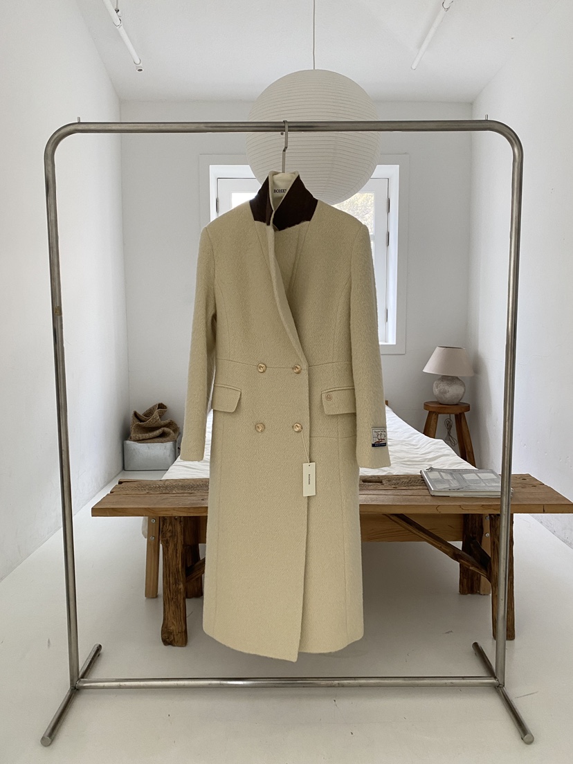 BOHEME韓國直郵㊣女裝新款時尚休閑推薦人氣真品中長款大衣BOHEME中長款大衣