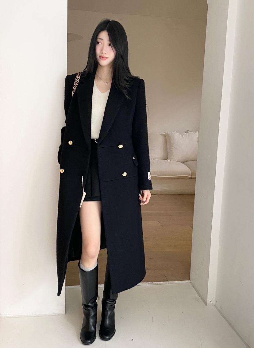 BOHEME韓國直郵㊣女裝新款時尚休閑推薦人氣真品中長款大衣BOHEME中長款大衣