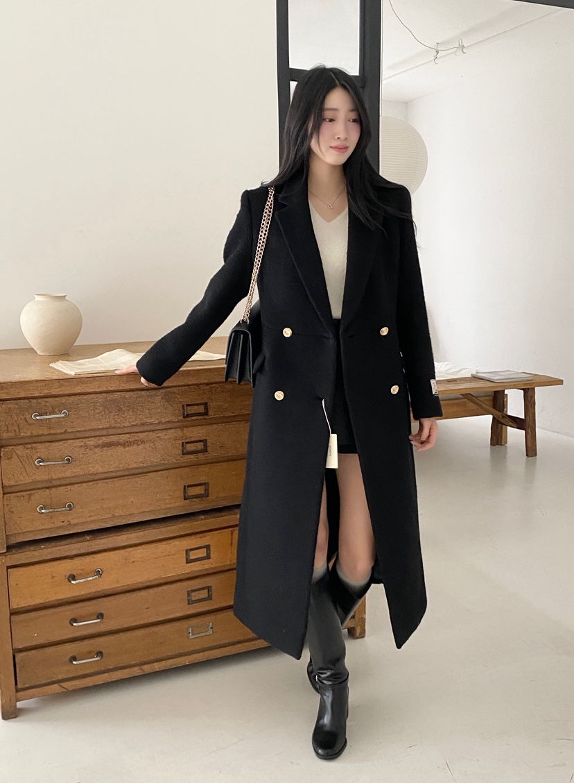 BOHEME韓國直郵㊣女裝新款時尚休閑推薦人氣真品中長款大衣BOHEME中長款大衣