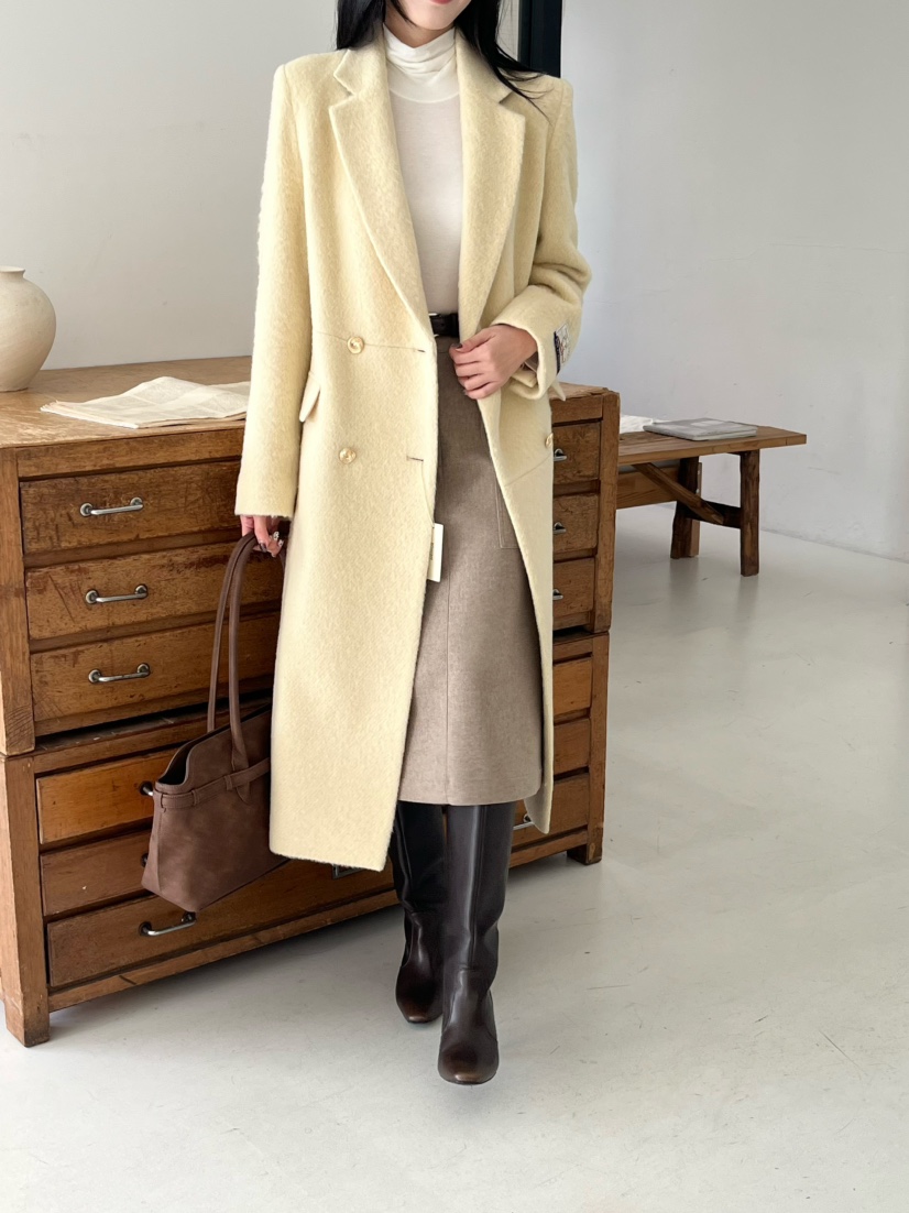 BOHEME韓國直郵㊣女裝新款時尚休閑推薦人氣真品中長款大衣BOHEME中長款大衣