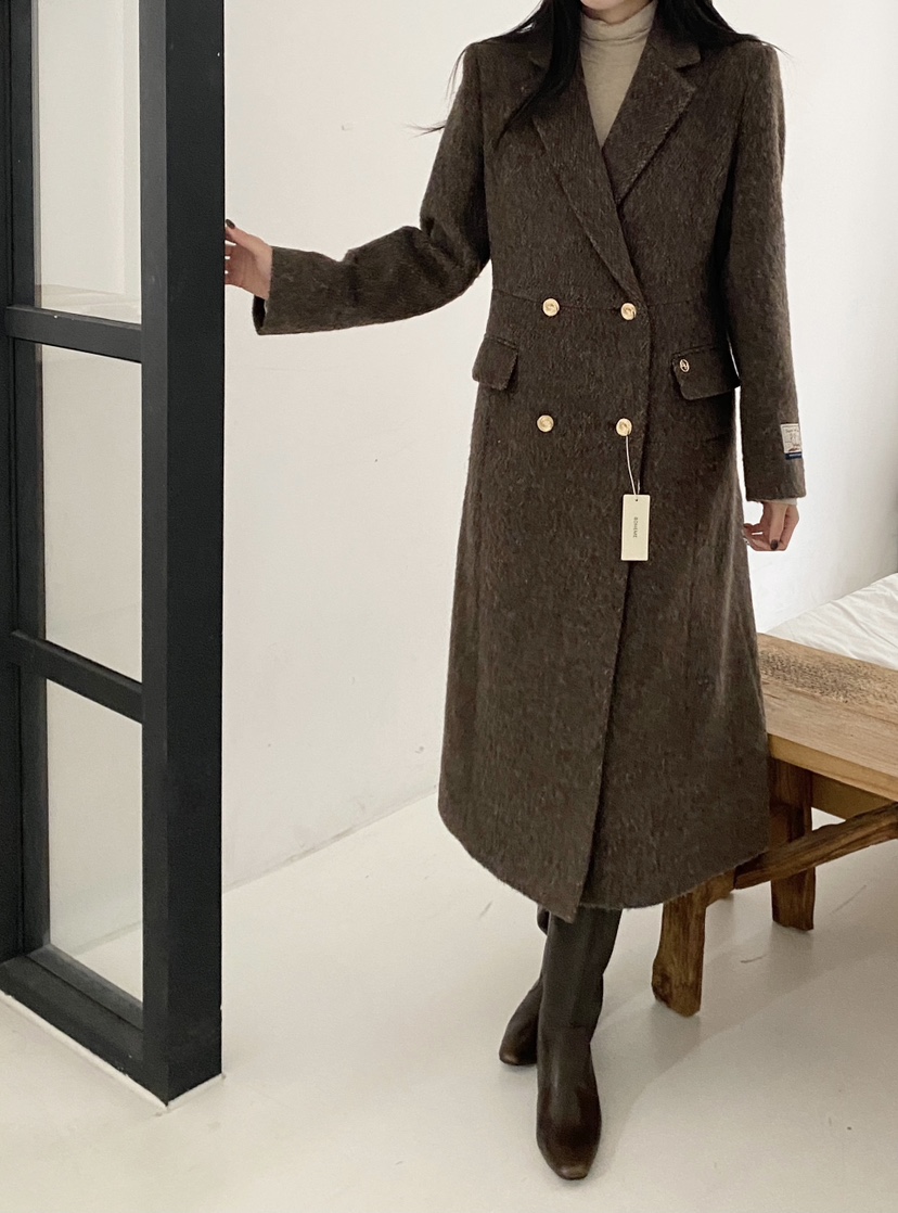 BOHEME韓國直郵㊣女裝新款時尚休閑推薦人氣真品中長款大衣BOHEME中長款大衣