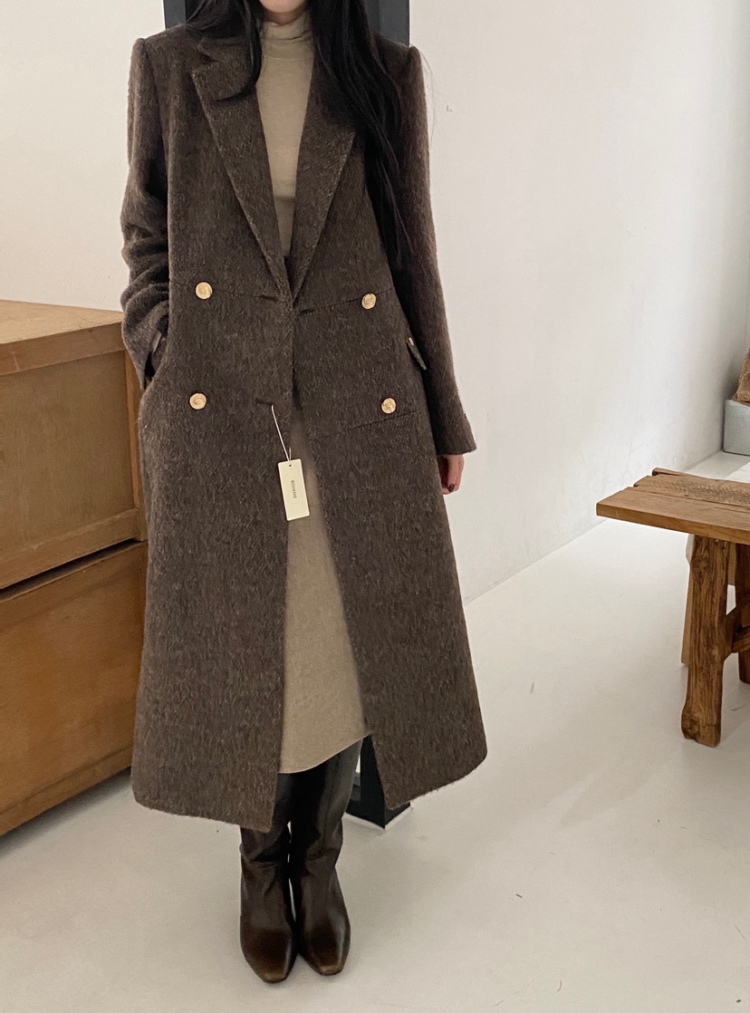 BOHEME韓國直郵㊣女裝新款時尚休閑推薦人氣真品中長款大衣BOHEME中長款大衣