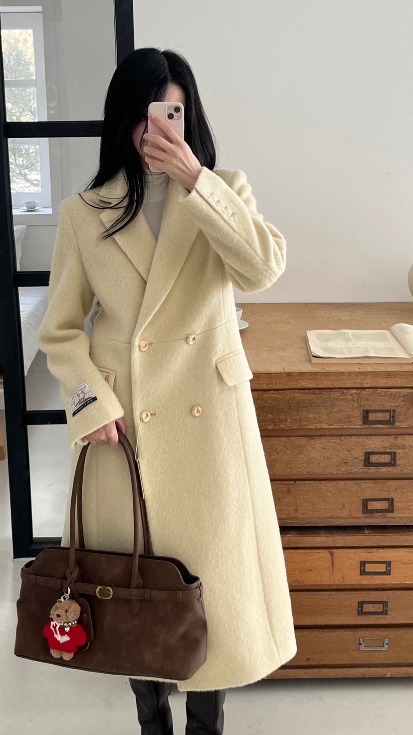 BOHEME韓國直郵㊣女裝新款時尚休閑推薦人氣真品中長款大衣BOHEME中長款大衣