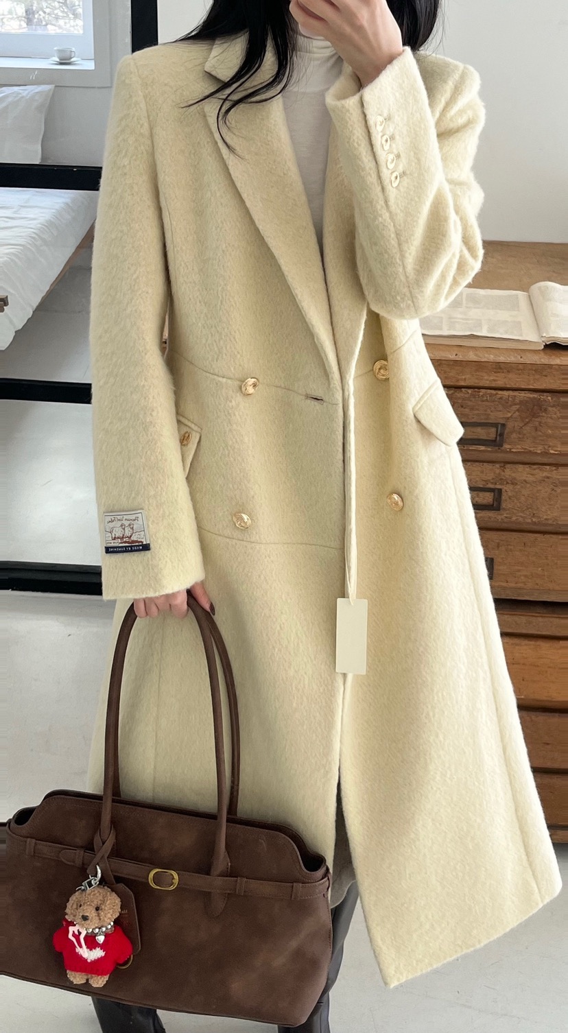 BOHEME韓國直郵㊣女裝新款時尚休閑推薦人氣真品中長款大衣BOHEME中長款大衣