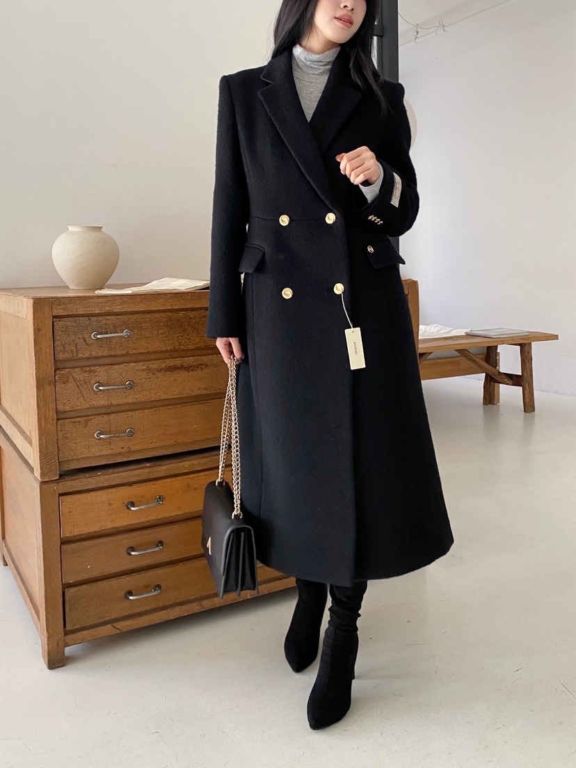 BOHEME韓國直郵㊣女裝新款時尚休閑推薦人氣真品中長款大衣BOHEME中長款大衣