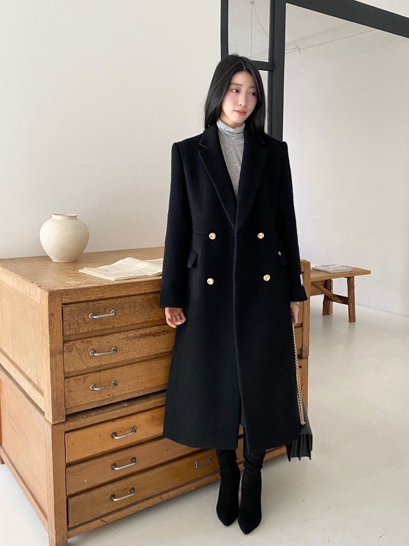 BOHEME韓國直郵㊣女裝新款時尚休閑推薦人氣真品中長款大衣BOHEME中長款大衣