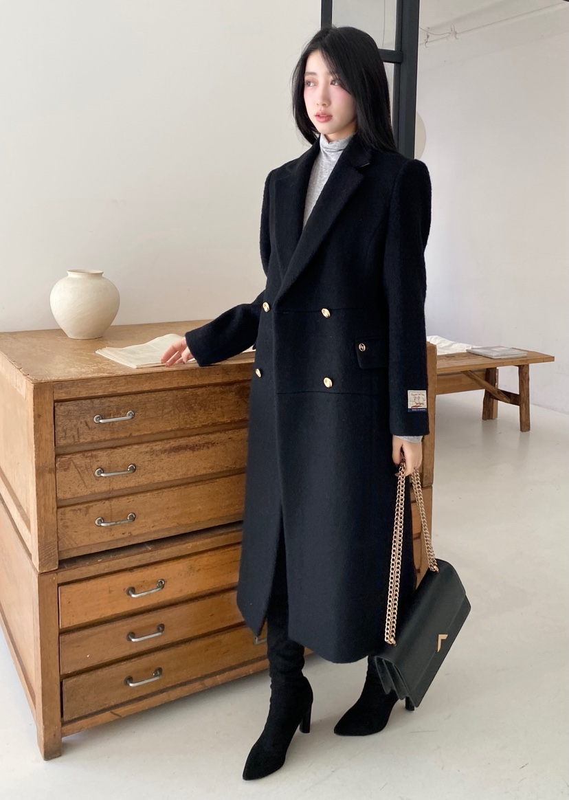 BOHEME韓國直郵㊣女裝新款時尚休閑推薦人氣真品中長款大衣BOHEME中長款大衣