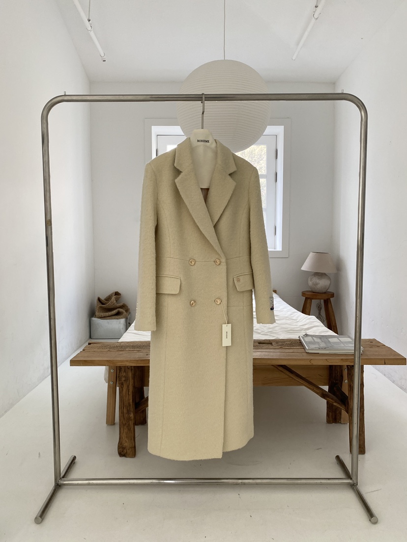 BOHEME韓國直郵㊣女裝新款時尚休閑推薦人氣真品中長款大衣BOHEME中長款大衣圖色1