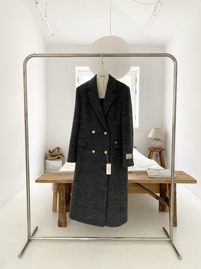 BOHEME韓國直郵㊣女裝新款時尚休閑推薦人氣真品中長款大衣BOHEME中長款大衣圖色3