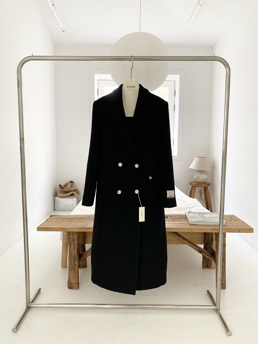 BOHEME韓國直郵㊣女裝新款時尚休閑推薦人氣真品中長款大衣BOHEME中長款大衣圖色4