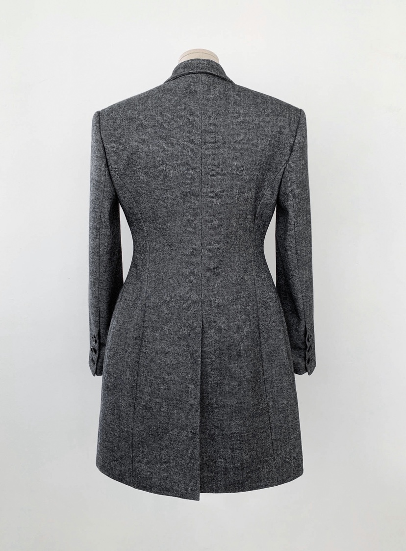 SLIT韓國代購㊣女士新品25秋冬休閑熱賣真品職業中長款大衣SLIT中長款大衣