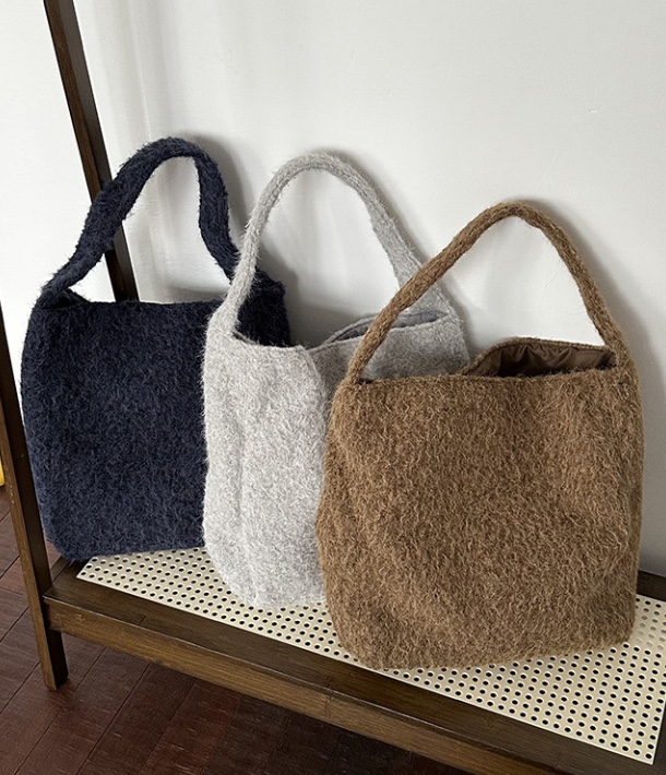 POSH BLUE韓國代購㊣女士新品推薦真品職業單肩斜跨包抓絨POSH BLUE單肩/斜跨包