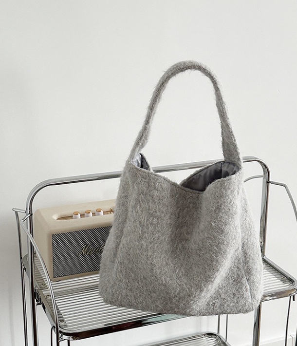 POSH BLUE韓國代購㊣女士新品推薦真品職業單肩斜跨包抓絨POSH BLUE單肩/斜跨包