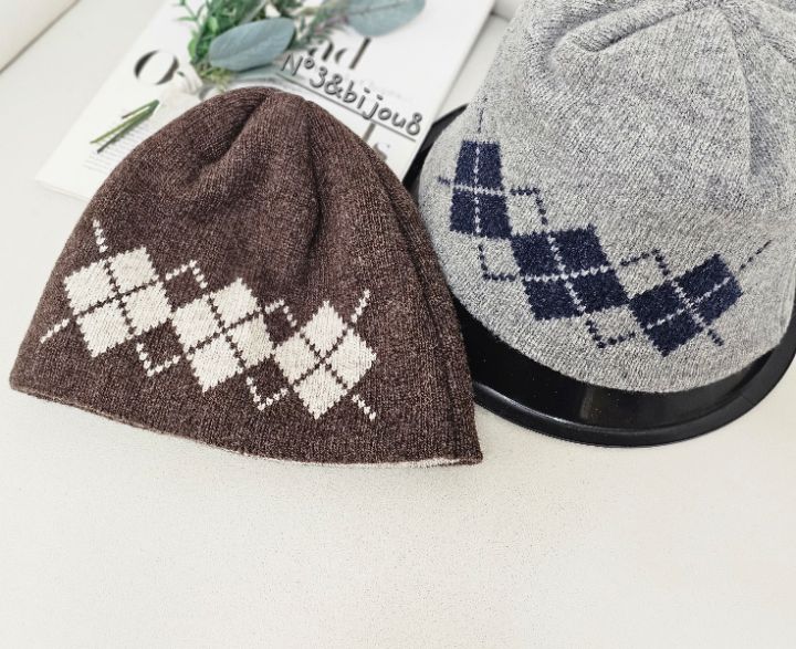 N3東大門㊣代購女裝新品時尚人氣職業熱賣25秋冬帽子羊毛格紋N3帽子