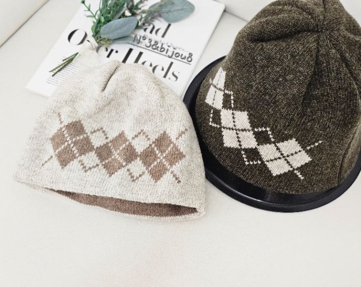 N3東大門㊣代購女裝新品時尚人氣職業熱賣25秋冬帽子羊毛格紋N3帽子