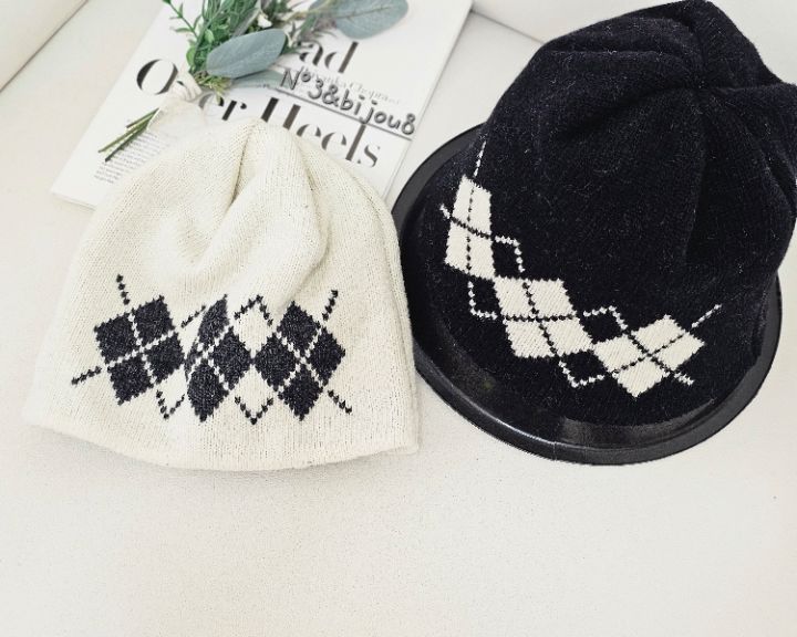 N3東大門㊣代購女裝新品時尚人氣職業熱賣25秋冬帽子羊毛格紋N3帽子