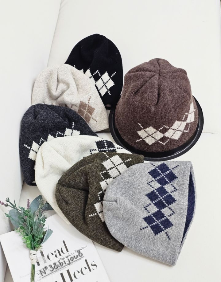 N3東大門㊣代購女裝新品時尚人氣職業熱賣25秋冬帽子羊毛格紋N3帽子