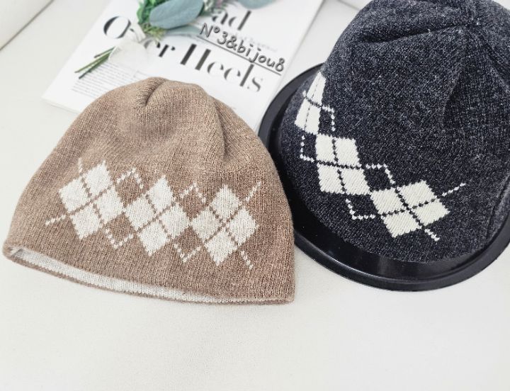 N3東大門㊣代購女裝新品時尚人氣職業熱賣25秋冬帽子羊毛格紋N3帽子
